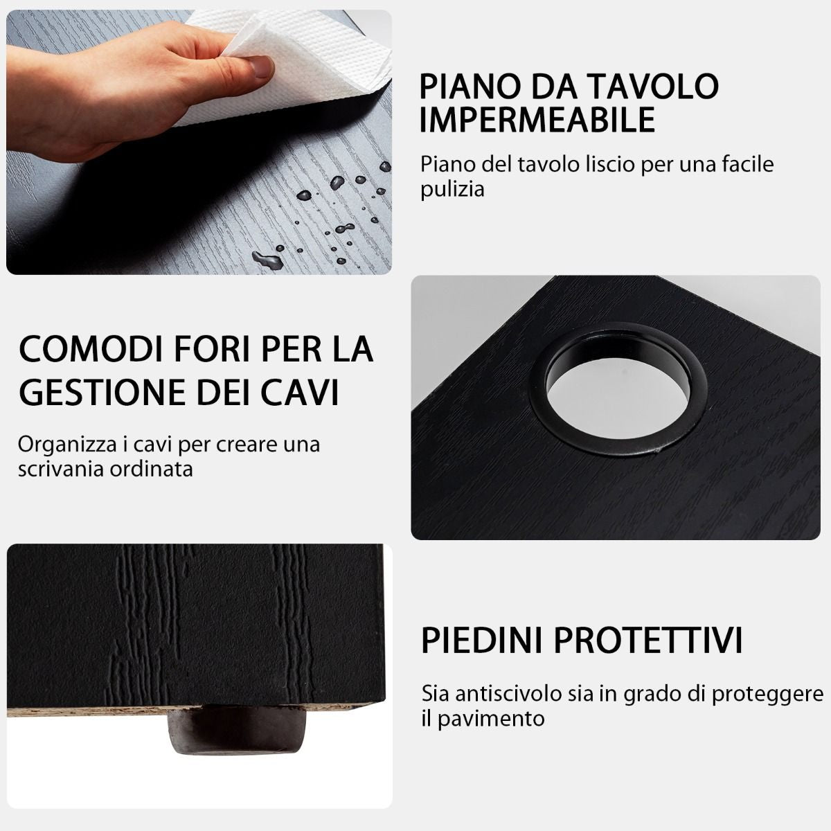 Scrivania per Computer a Forma Di L Con 2 Mensole Aperte, Scrivania Angolare Salva Spazio per Casa E Ufficio Nero