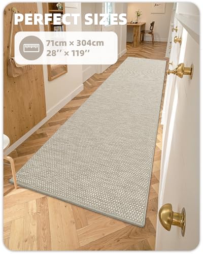 Color G Tappeto Cucina Antiscivolo Lavabile, Tappeti Cucina Tessuto, Passatoia Cucina Assorbente, Tappeto Runner Facile da Pulire, Tappeti per Cucina, Sala da Pranzo, Lavanderia (Beige, 43x120cm)