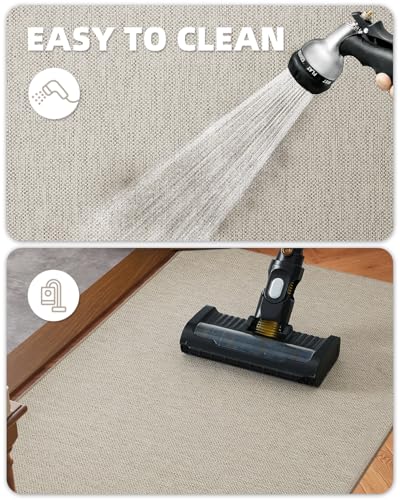 Color G Tappeto Cucina Antiscivolo Lavabile, Tappeti Cucina Tessuto, Passatoia Cucina Assorbente, Tappeto Runner Facile da Pulire, Tappeti per Cucina, Sala da Pranzo, Lavanderia (Beige, 43x120cm)