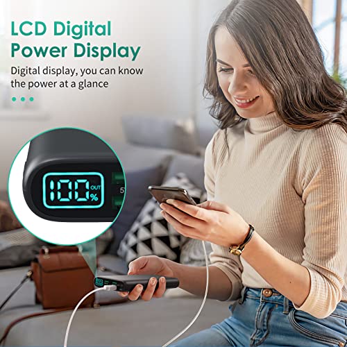 Trswyop Power Bank 27000mAh,[Unico 5 uscite & 0-100% LCD Display] Caricatore Portatile Ricarica Rapida PD 3.0A Powerbank USB C Batteria Esterna per iPhone 15 14 13 12 Pro Max Samsung S23 S22 Huawei