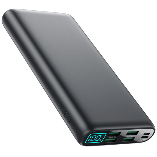 Trswyop Power Bank 27000mAh,[Unico 5 uscite & 0-100% LCD Display] Caricatore Portatile Ricarica Rapida PD 3.0A Powerbank USB C Batteria Esterna per iPhone 15 14 13 12 Pro Max Samsung S23 S22 Huawei