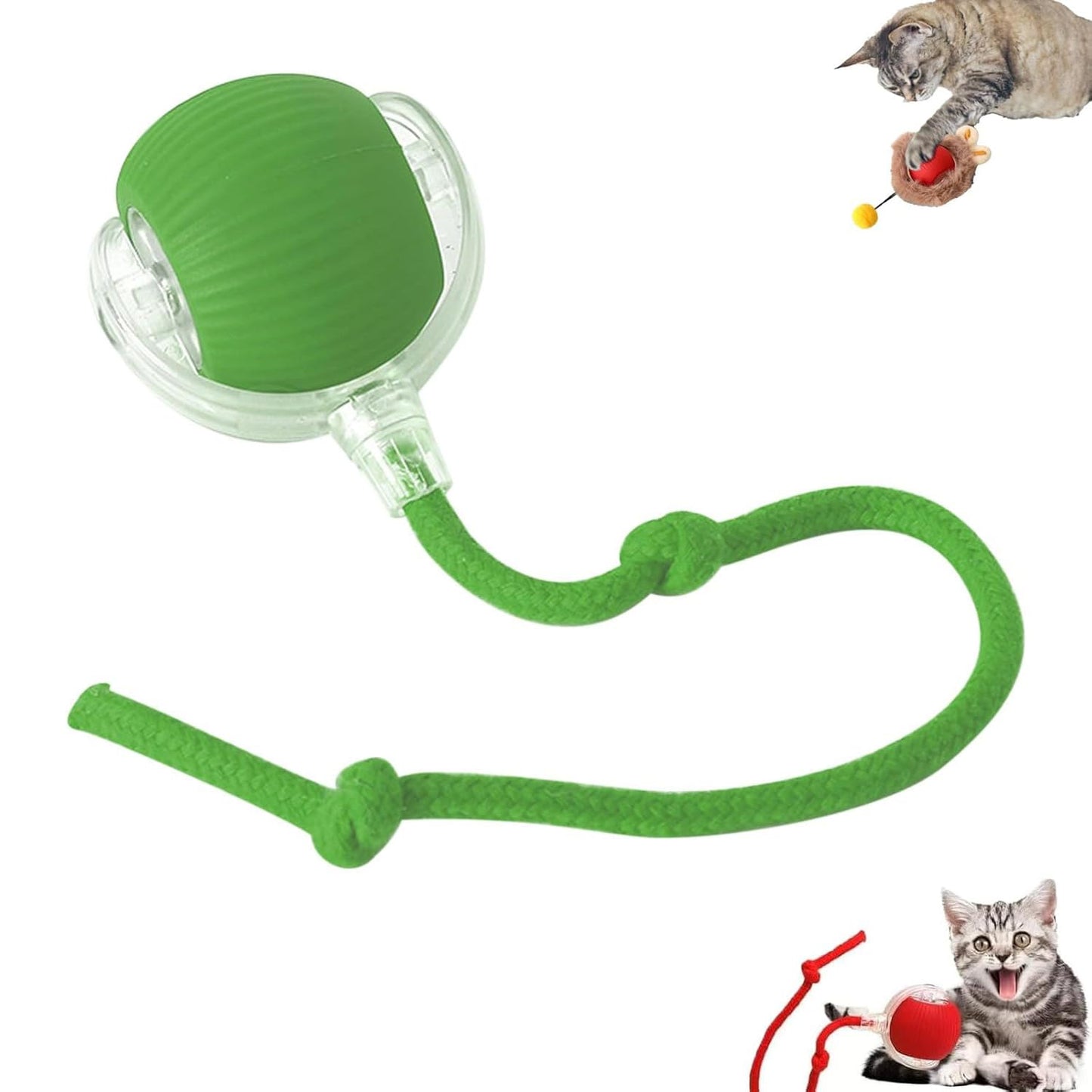 Giocattolo interattivo per gatti, palla elettrica per gatti, giocattolo per gatti, giocattolo elettrico con USB, ricaricabile, 3 modalità di lavoro, 360° Rolling Smart Ball per gatti e cani (rosso)