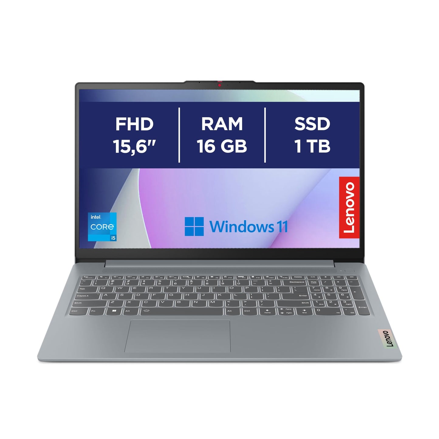 Lenovo IdeaPad Slim 3 Notebook 15,6” FHD (1920x1080), Intel Core i7-13620H, RAM 16GB, 512GB SSD, WiFi 6, Windows 11 - Arctic Grey, Esclusiva Amazon