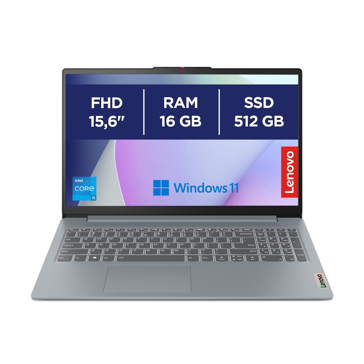 Lenovo IdeaPad Slim 3 Notebook 15,6” FHD (1920x1080), Intel Core i7-13620H, RAM 16GB, 512GB SSD, WiFi 6, Windows 11 - Arctic Grey, Esclusiva Amazon