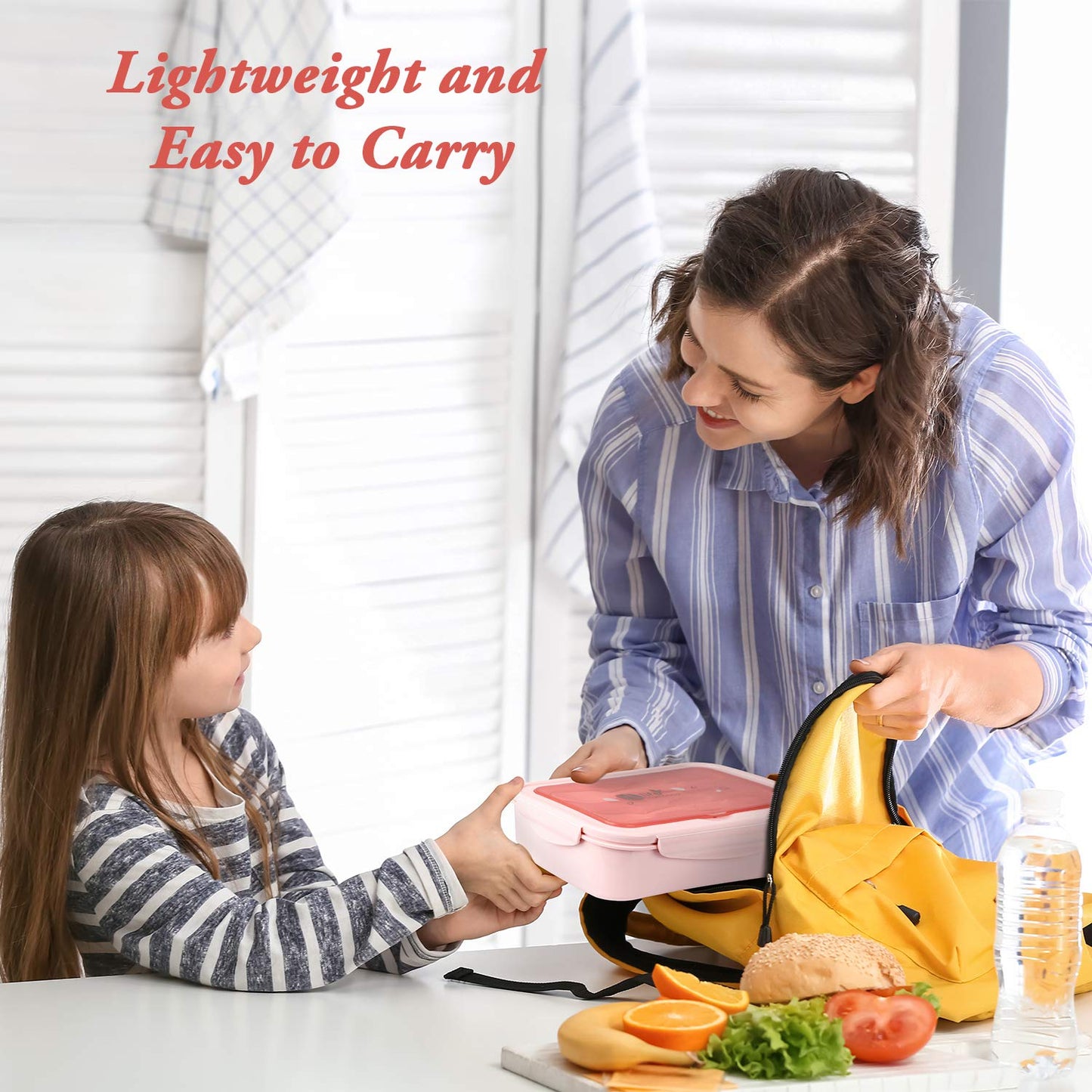 Bibury Porta Pranzo, Lunch Box Prova di Perdite, Bento Box con 3 Scomparti e Posate(Forchetta e Cucchiaio), Portapranzo, Sicuri per Microonde e Lavastoviglie - Blu