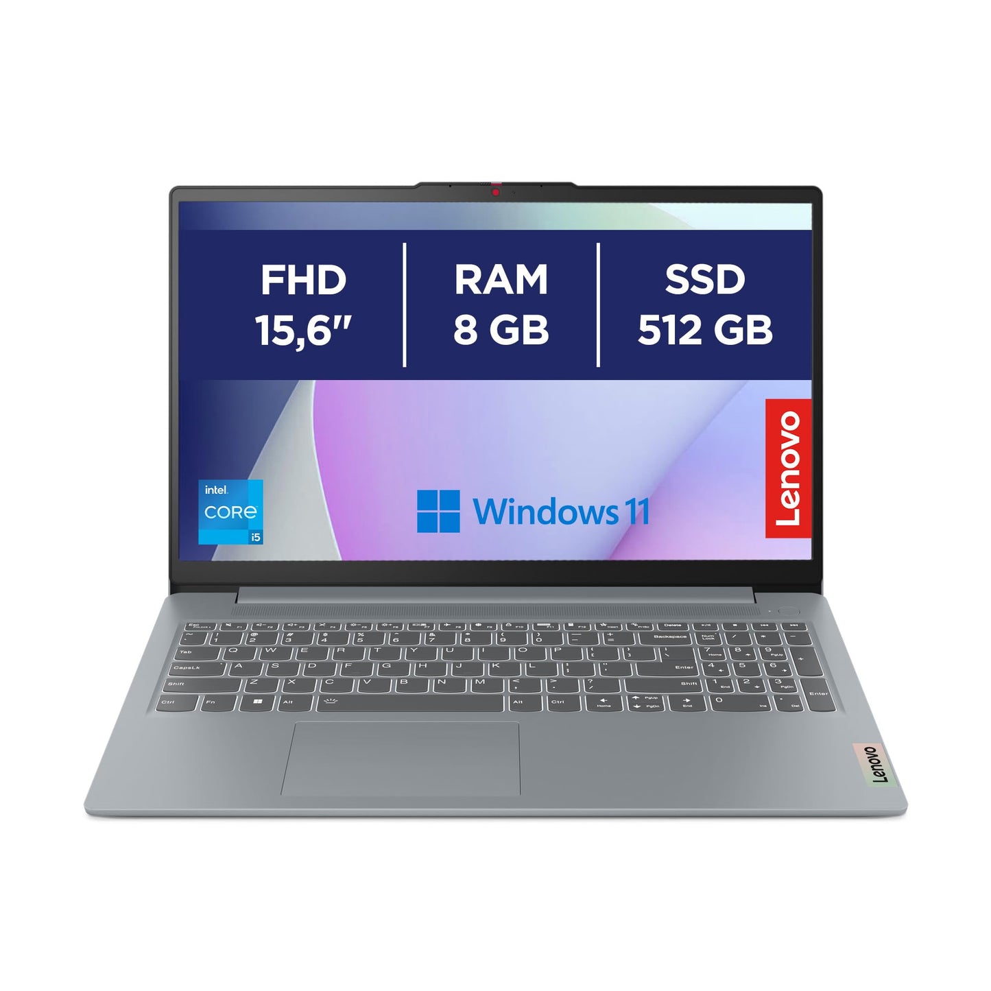 Lenovo IdeaPad Slim 3 Notebook 15,6” FHD (1920x1080), Intel Core i7-13620H, RAM 16GB, 512GB SSD, WiFi 6, Windows 11 - Arctic Grey, Esclusiva Amazon