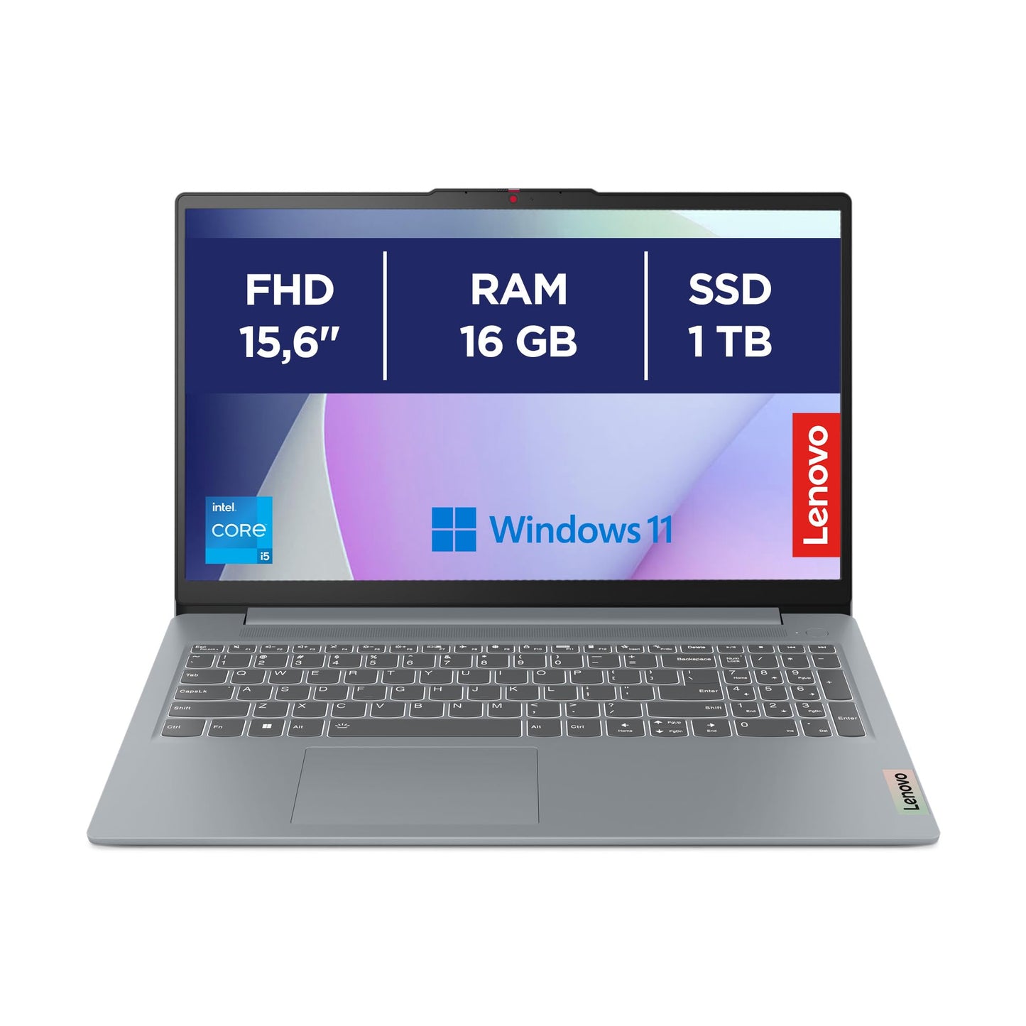 Lenovo IdeaPad Slim 3 Notebook 15,6” FHD (1920x1080), Intel Core i7-13620H, RAM 16GB, 512GB SSD, WiFi 6, Windows 11 - Arctic Grey, Esclusiva Amazon