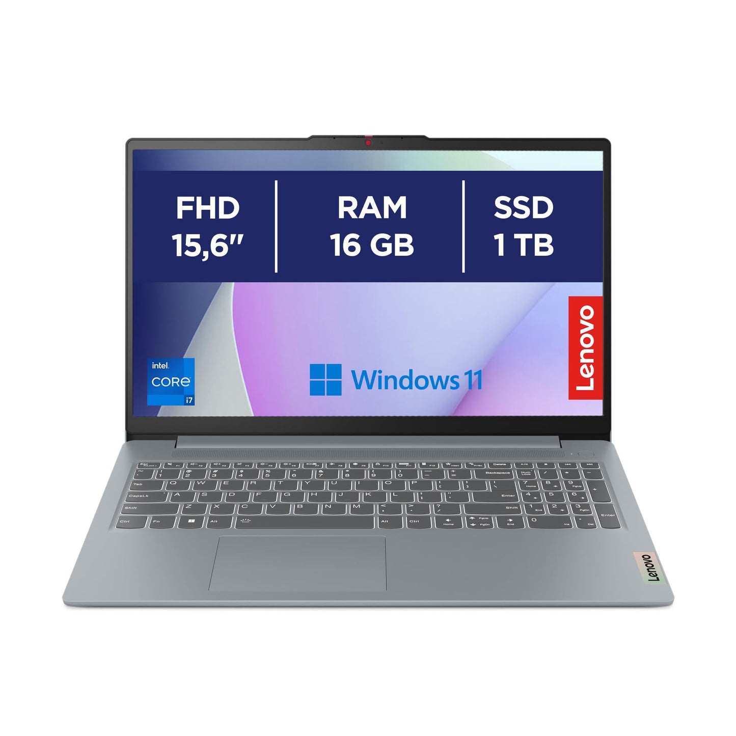 Lenovo IdeaPad Slim 3 Notebook 15,6” FHD (1920x1080), Intel Core i7-13620H, RAM 16GB, 512GB SSD, WiFi 6, Windows 11 - Arctic Grey, Esclusiva Amazon