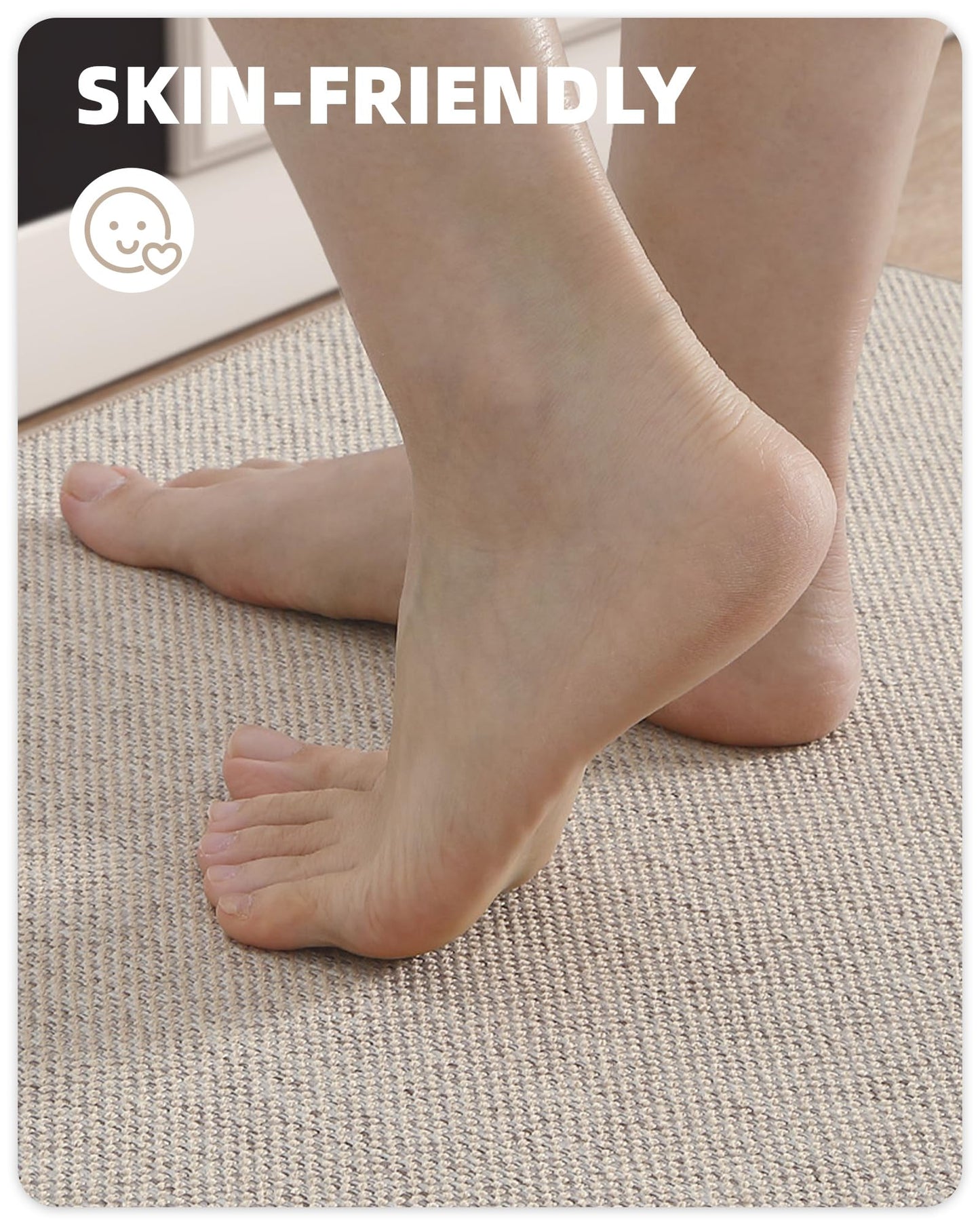 Color G Tappeto Cucina Antiscivolo Lavabile, Tappeti Cucina Tessuto, Passatoia Cucina Assorbente, Tappeto Runner Facile da Pulire, Tappeti per Cucina, Sala da Pranzo, Lavanderia (Beige, 43x120cm)