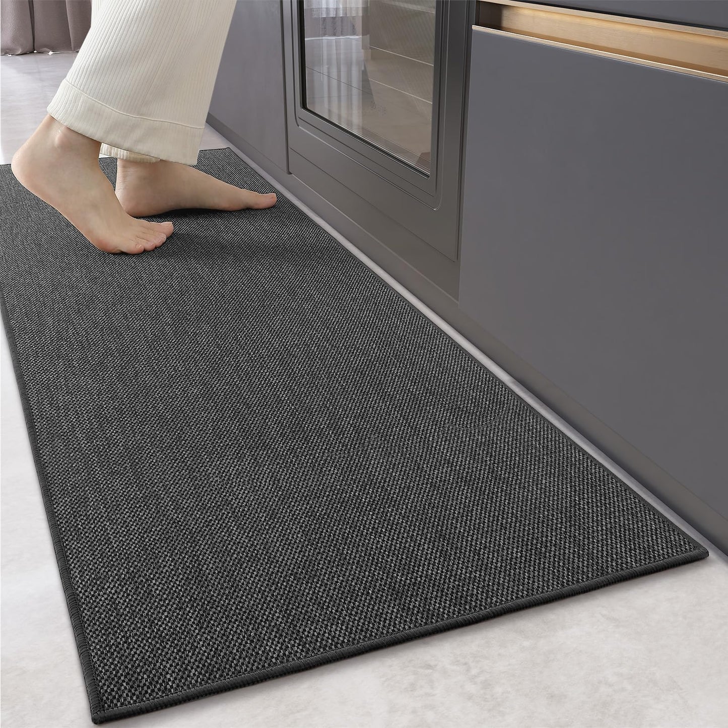 Color G Tappeto Cucina Antiscivolo Lavabile, Tappeti Cucina Tessuto, Passatoia Cucina Assorbente, Tappeto Runner Facile da Pulire, Tappeti per Cucina, Sala da Pranzo, Lavanderia (Beige, 43x120cm)