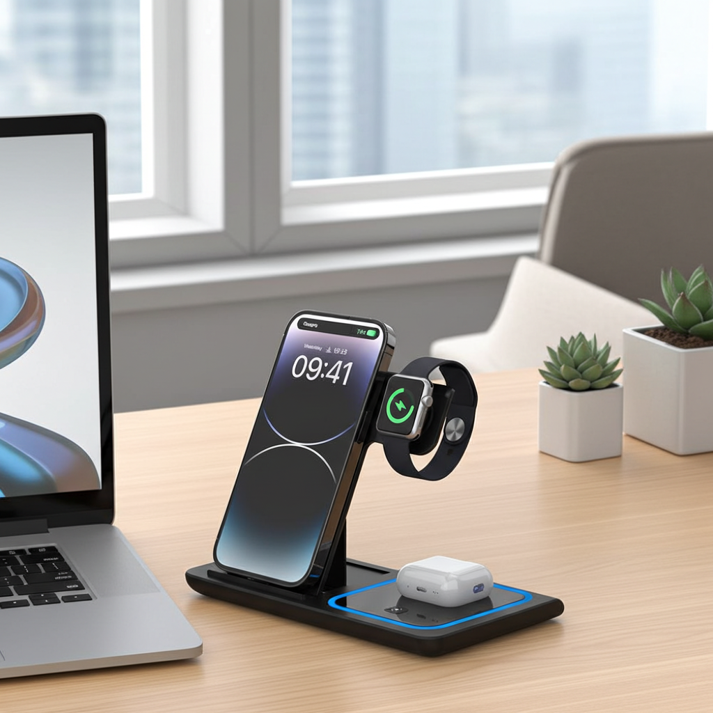 3 In 1 Wireless Charger Foldable Charging Station