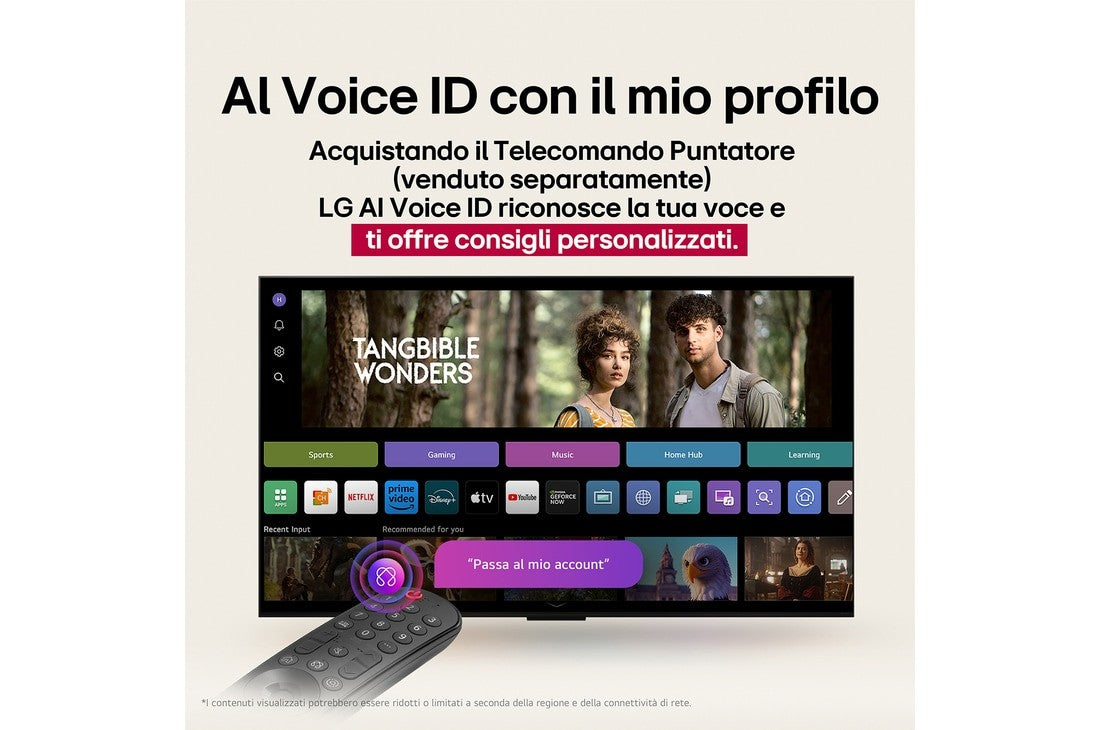 LG TV 55UA73006LA 55 pollici webOS UHD AI UA73 4K Smart TV 2025